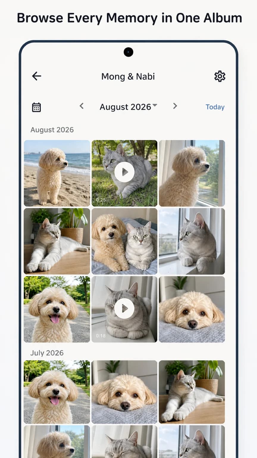 Pogaem continuous photo album