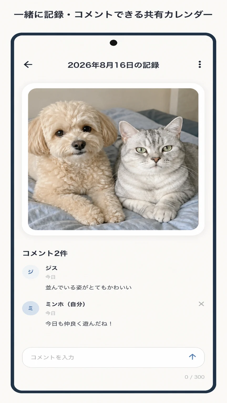 同じ日の写真を、同じカレンダーに。