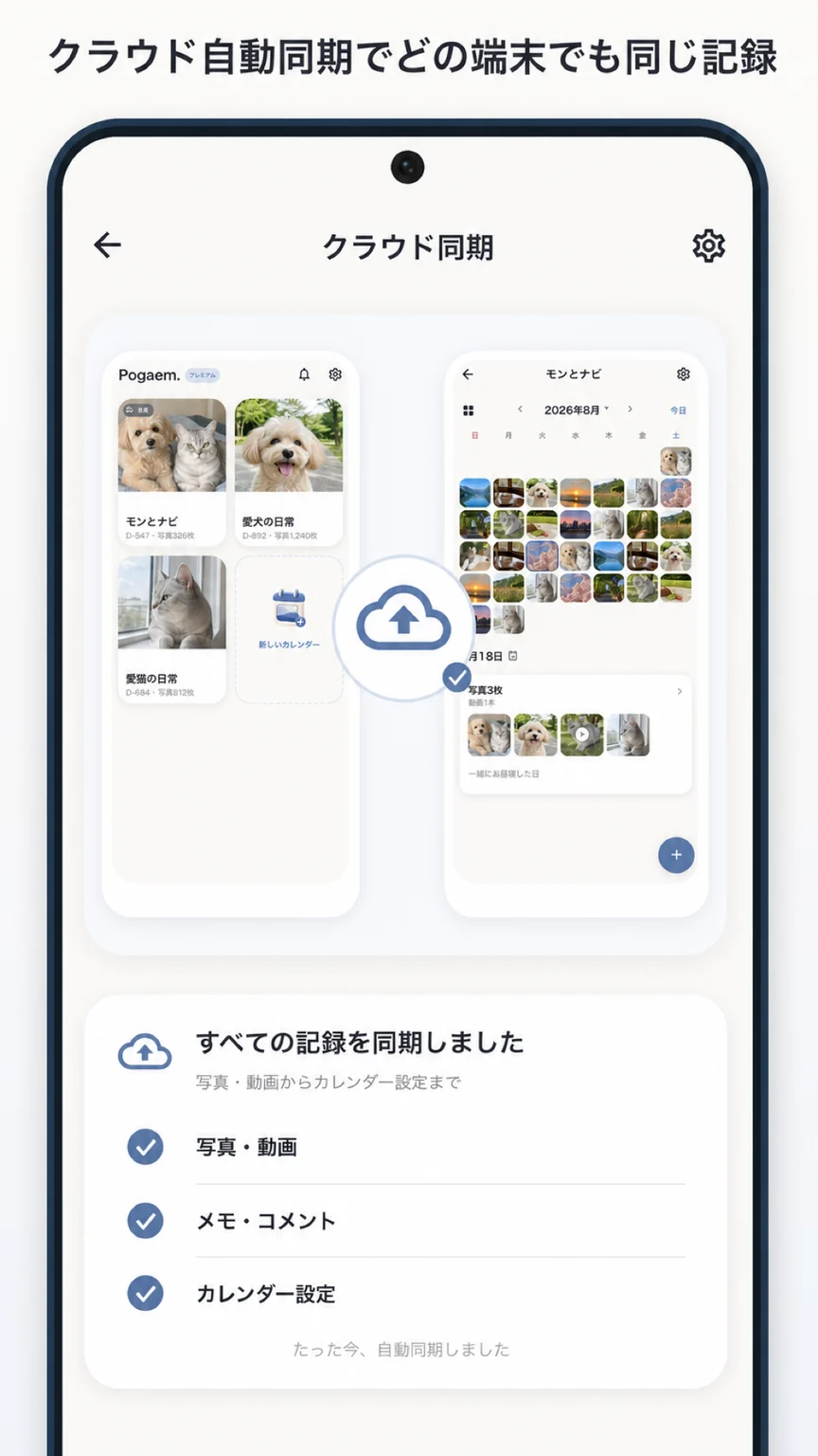 クラウド自動同期